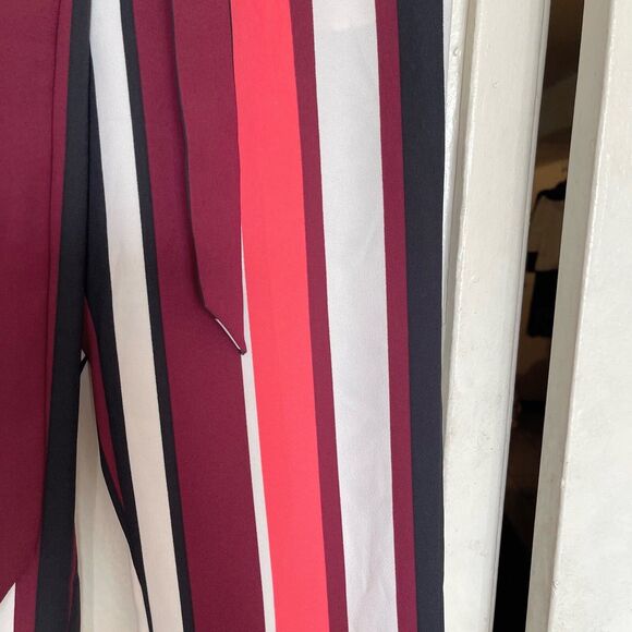 Express Womens Pants Ankle High Rise Sz 0 R Striped Trousers Funky chic outfit - Picture 4 of 14